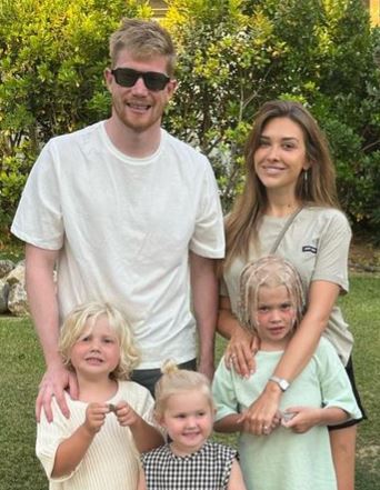 Anna De Bruyne son Kevin De Bruyne with his wife Michele De Bruyne and children